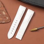 Buy Custom handmade white alligator Omega Planet Ocean strap fit for Omega Seamaster Planet Ocean 600m replacement watch band (1)
