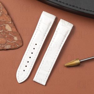 Buy Custom handmade white alligator Omega Planet Ocean strap fit for Omega Seamaster Planet Ocean 600m replacement watch band (1)