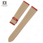 Buy a custom red Premium calfskin leather Speedmaster Rally strap Flat end for Omega Seamaster, Speedmaster for sale (2)