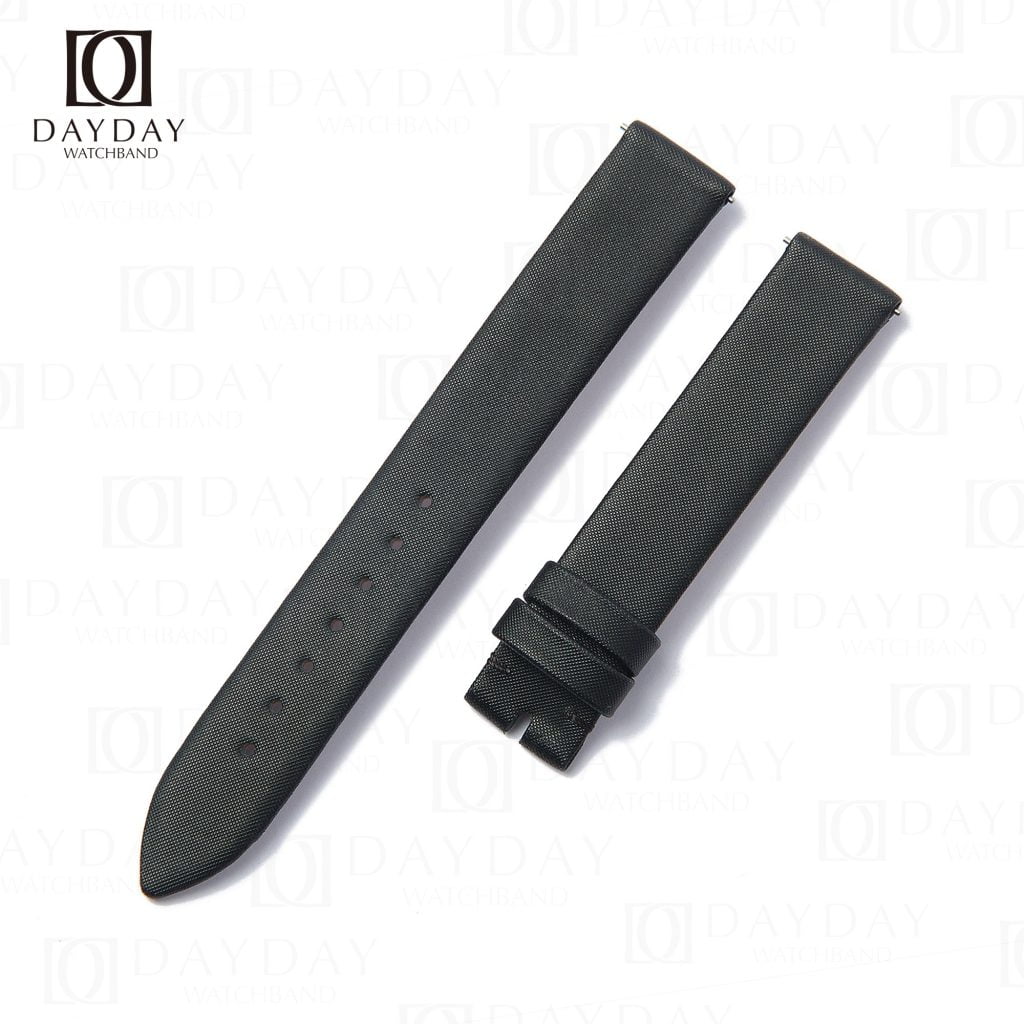 Buy bespoke custom comfortable black satin Piaget watch straps for Piaget Possession Women