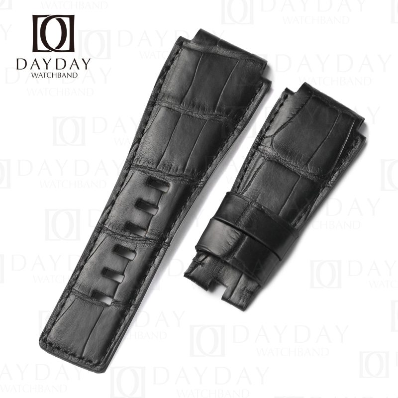 Buy best handmade Bell & Ross replacement leather strap & bands fit for BR 01 02 03 (2)