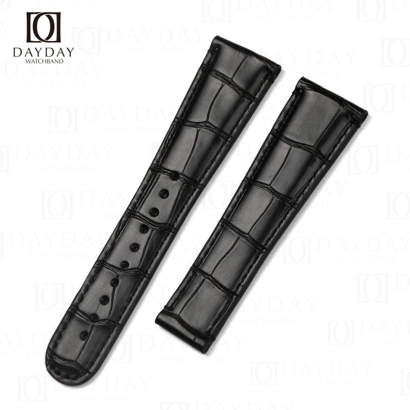 Buy black alligator leather Oris watch strap replacement for sale fit for Oris Chet Baker watch