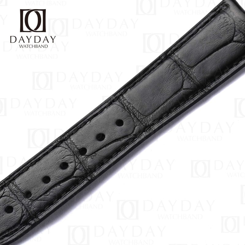 Buy black luxury custom JLC alligator leather strap for Jaeger Lecoultre Master, Master Perpetual, Moonwatch (2)