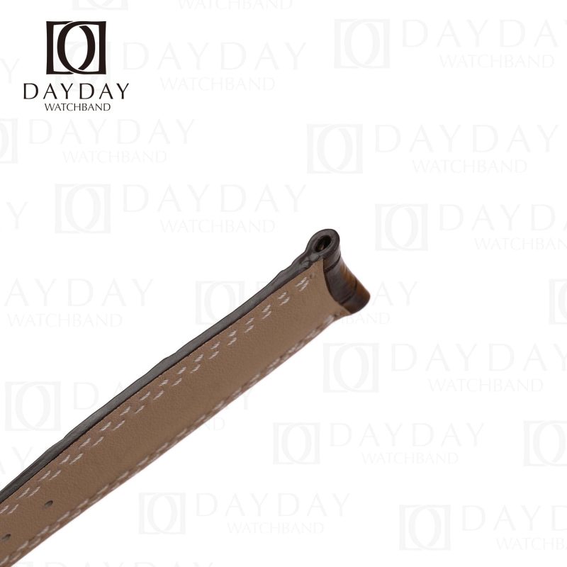 Buy brown luxury custom JLC alligator leather strap 21mm forJLC Master compressor, Memovox, Chronograph, Diving (2)