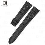 Buy custom black Premium calfskin leather Speedmaster Rally strap Flat end for Omega Seamaster, Speedmaster for sale