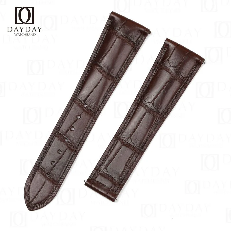 Buy custom brown best alligator Tank Must leather straps 23mm for Cartier Tank, Xl, Must, Solo, Tank Francaise, Cartier Large WSTA0040