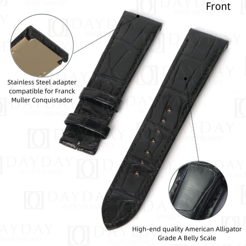 Buy custom genuine crocodile leather Jaeger Lecoultre watch strap 22mm Fit for JLC Reverso Men's watch