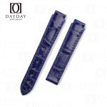 Buy custom handmade blue custom colors best real alligator leather strap replacement fit for Chopard La Strada ladies watch straps (1)