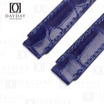 Buy custom handmade blue custom colors best real alligator leather strap replacement fit for Chopard La Strada ladies watch straps (2)