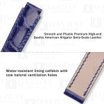 Buy custom handmade blue custom colors best real alligator leather strap replacement fit for Chopard La Strada ladies watchbands (2)