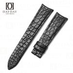 Buy great black Curved End alligator Girard Perregaux 1966 leather strap fit for Girard Perregaux rose gold 1966 38mm, 40mm, Full Calendar, Chronograph, Orion,WW TC, Dual time