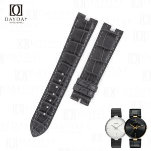 Buy grey alligator leather Rado Florence watch strap replacement for sale fit for Rado Florence Classic Diamonds,R48871713, women's men gold watch price (2)
