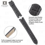 Buy grey alligator leather Rado Florence watch strap replacement for sale fit for Rado Florence Classic Diamonds,R48871713, women's men gold watch price (3)
