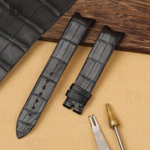 Buy handmade custom great black alligator leather Piaget strap 26mm 32mm for Piaget Limelight Gala, limelight diamond, Twice, G0a42213, G0a41213, G0a41212 high jewelry watch price