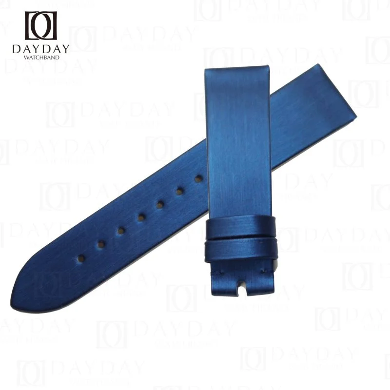 Buy handmade elegant blue satin Omega Deville watch strap for your Omega watch