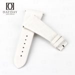 Buy high-end real alligator white Corum leather watch band for corum ti bridge lady
