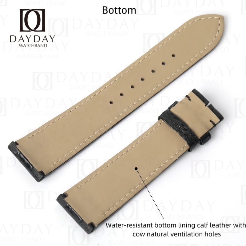 Buy replacement alligator watch straps for JLC Reverso Men's watch 22mm