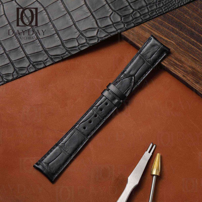 Buy replacement alligator watch straps for Jaeger Lecoultre JLC Master Ultra Thin, Master Perpetual, Master Compressor, Moon 20mm 21mm (2)