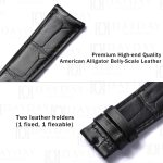 Buy replacement alligator watch straps for Jaeger Lecoultre JLC Master Ultra Thin, Master Perpetual, Master Compressor, Moon 20mm 21mm (3)