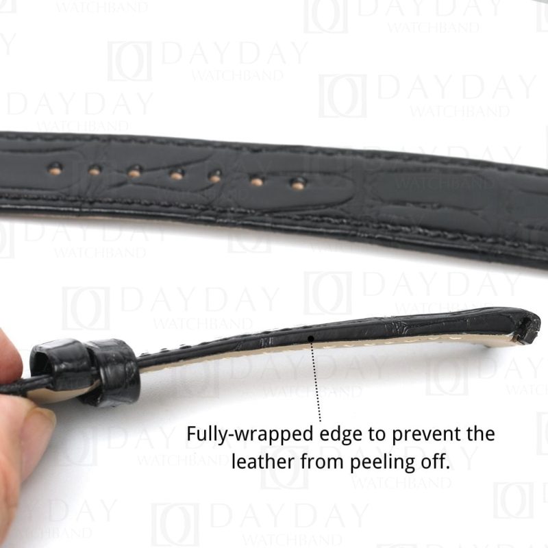 Custom Black Alligator leather watch strap 22mm for Jaeger Lecoultre Reverso watch (7)