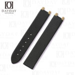 Custom Black Omega Deville Ladymatic satin watch strap replacement for sale