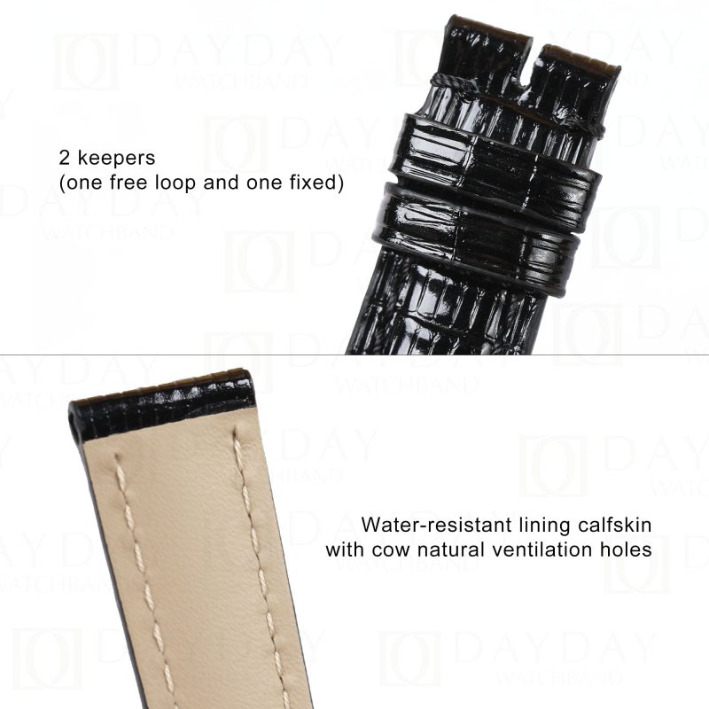 Custom Cartier lizard watch straps 18mm 20mm fit for Cartier Ronde Tank Solo for sale