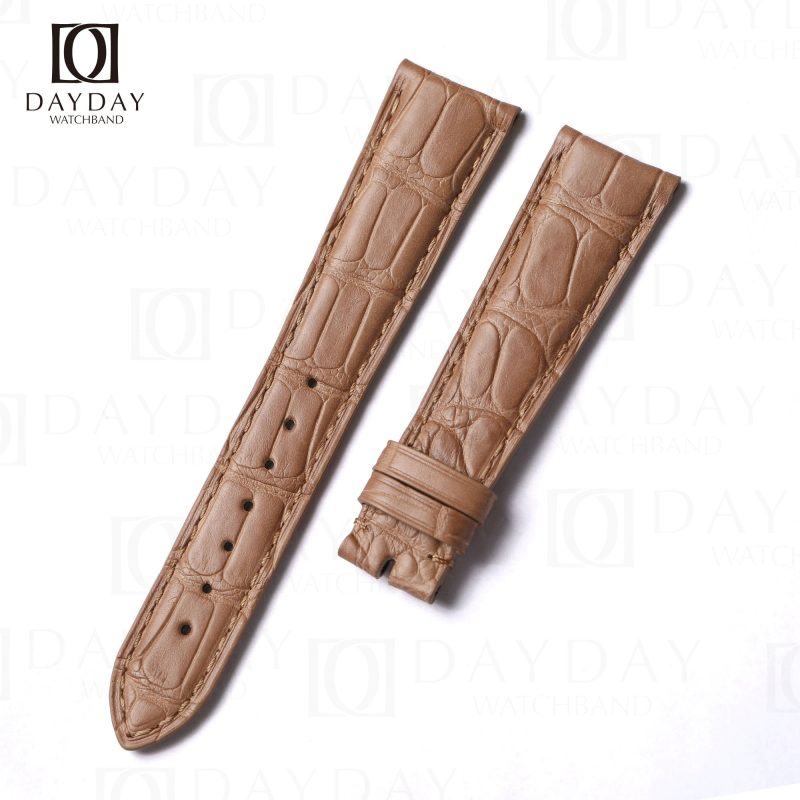 Custom Girard Perregaux World Time Series 49870 Khaki leather watch strap 20mm 21mm 22mm for sale (2)