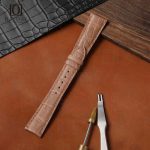 Custom Girard Perregaux World Time Series 49870 Khaki leather watch straps 20mm 21mm 22mm for sale