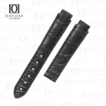 Custom black alligator leather watch band aftermarket for Chopard La Strada