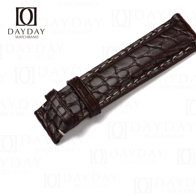 Custom brown Grand Seiko crocodile leather strap 19mm 22mm fit for Elegance Collection, SLGH005, SBGA407, Sbga211 watches (2)