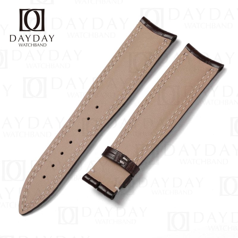 Custom brown alligator leather JLC watch bracelet 21mm forJLC Master compressor, Memovox, Chronograph, Diving