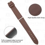 Custom brown satin Glashutte watch strap for Glashutte lady serenade for sale