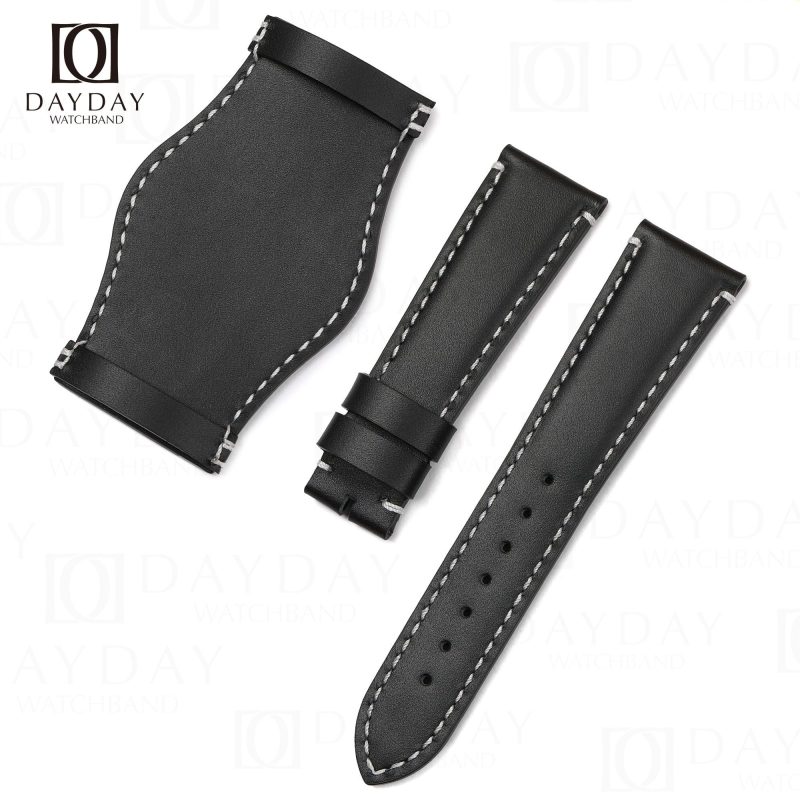 Custom calfskin leather bund strap for Tudor Black Bay 58 41 GMT Heritage Rolex Daytona, Omega Speedmaster, Oris, Seiko, Breitling