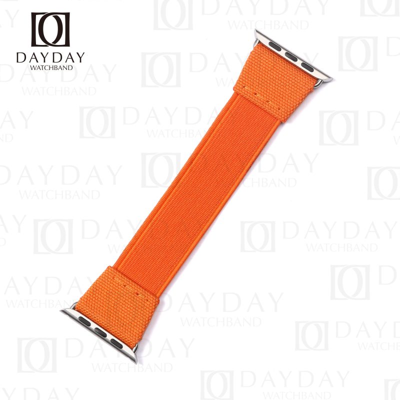 Custom comfortable Orange nylon Elastic watch bands for Apple watch, Iwatch, iPhone watch