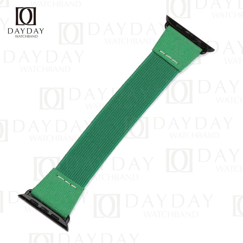 Custom comfortable green nylon Elastic watch bands for Apple watch, Iwatch, iPhone watch