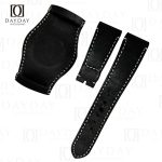 Custom handmade black suede leather watchbands for Tudor Bund straps (3)