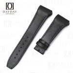 Custom black calfskin Franck Muller Vanguard V32 V41 diamond yachting V45 change replacement leather watch strap band for sale