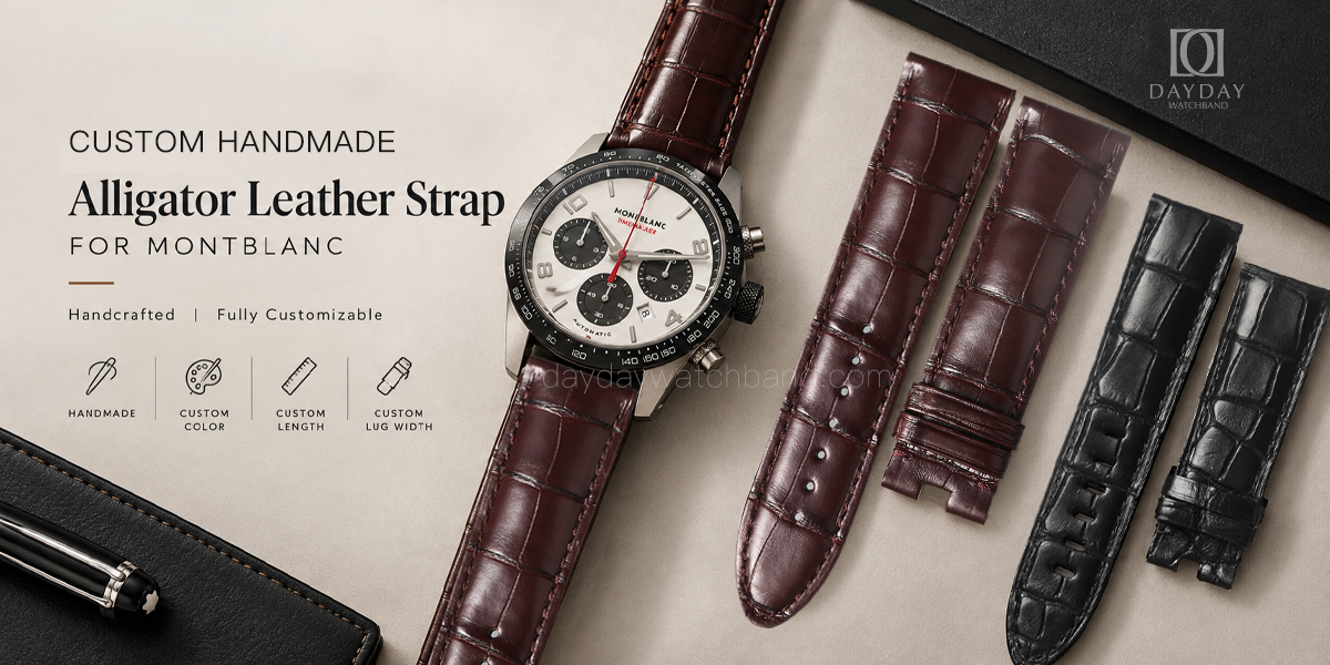Custom replacement strap for Montblanc TimeWalker