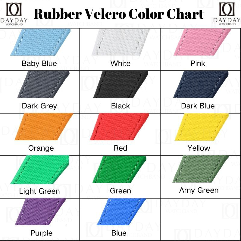 Daydaywatchband canvas pattern 14 color rubber velcro strap band replacement for sale hao