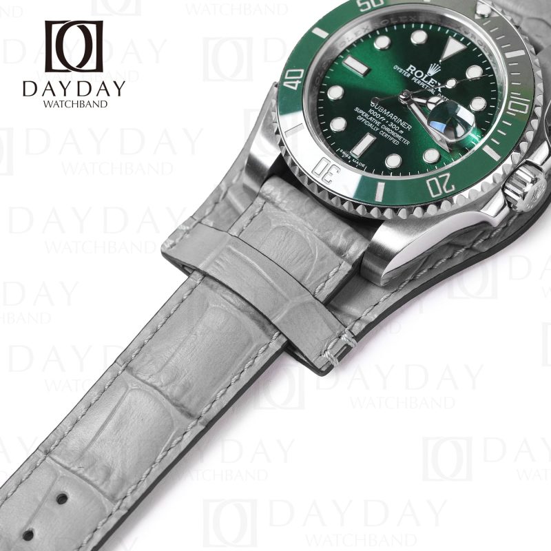 Free Custom alligator leather bund strap for Rolex, Omega, Tudor, Oris, Seiko, Breitling, and more luxury bund watch (3)