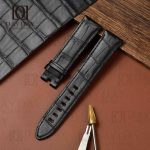 Free Custom black alligator leather Montblanc Timewalker strap 20mm 22mm for Genuine Montblanc TimeWalker, Star Legacy