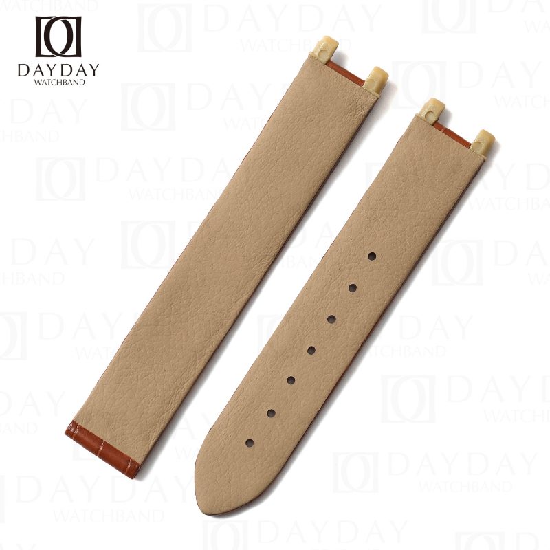 Free customization custom strap color brown Omega watch bands fit for Omega De Ville Ladymatic watch (2)