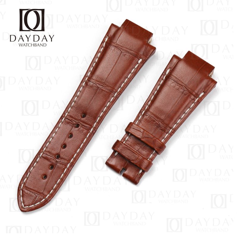 Buy Brown Girard Perregaux Laureato crocodile leather strap fit for Girard Laureato Evo3 80180