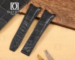 Handcrafted Black alligator Omega Constellation leather strapd for Omega Constellation Co-Axial Master Chronometer watchband (1)