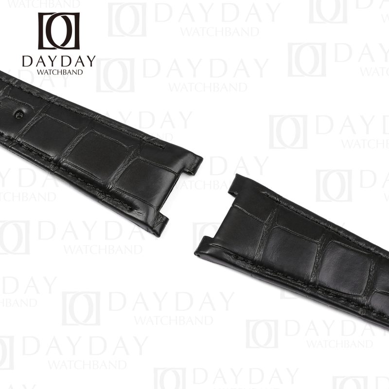 Handcrafted Black alligator Omega Constellation leather strapd for Omega Constellation Co-Axial Master Chronometer watchband (2)