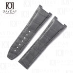 Handcrafted Dark Gray alligator leather strapd for Omega Constellation Co-Axial Mast er Chronometer watchbands