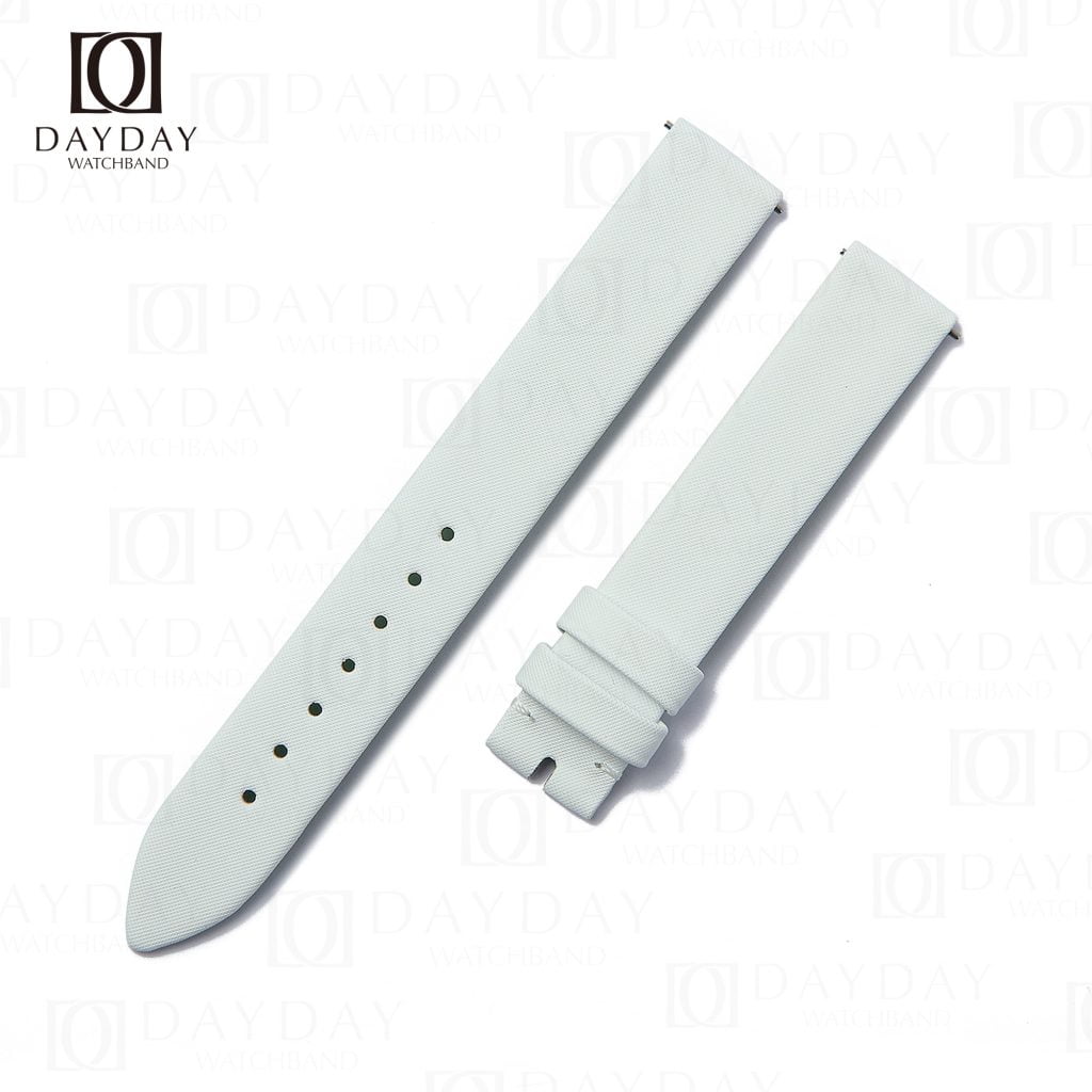 Handcrafted White satin leather Piaget watch bands for Piaget Possession Women (2)