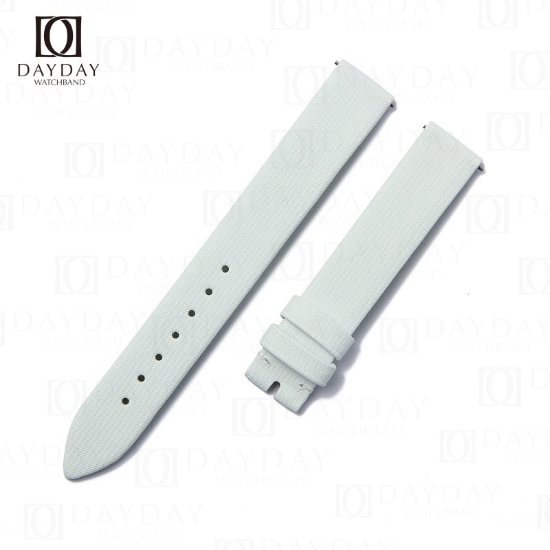 Handcrafted White satin leather Piaget watch bands for Piaget Possession Women (2)