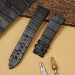 Handcrafted black croco leather Piaget watch bands for Piaget Limelight Magic Hour watch high jewelry (2)