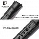Handcrafted black crocodile leather Montblanc watch leather strap price for Genuine Montblanc Star Legacy